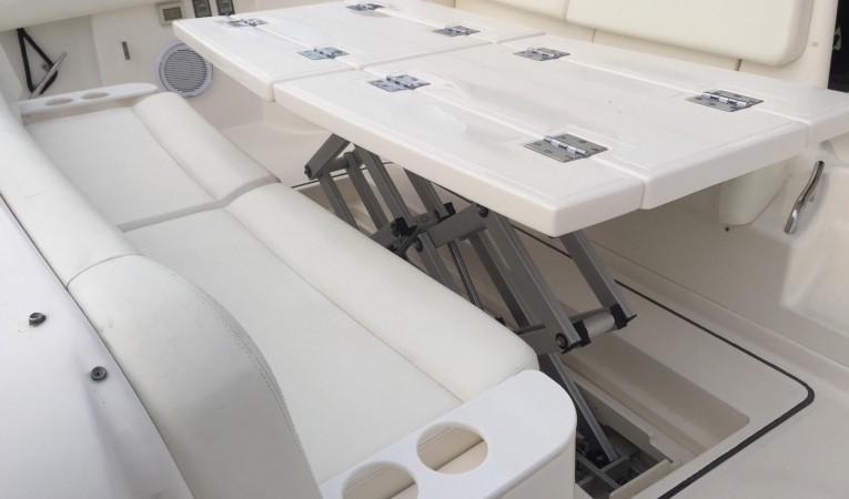 44 Tiara Electric Folding Cockpit Table View #1