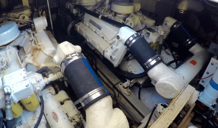 42 Grand Banks Engine Room