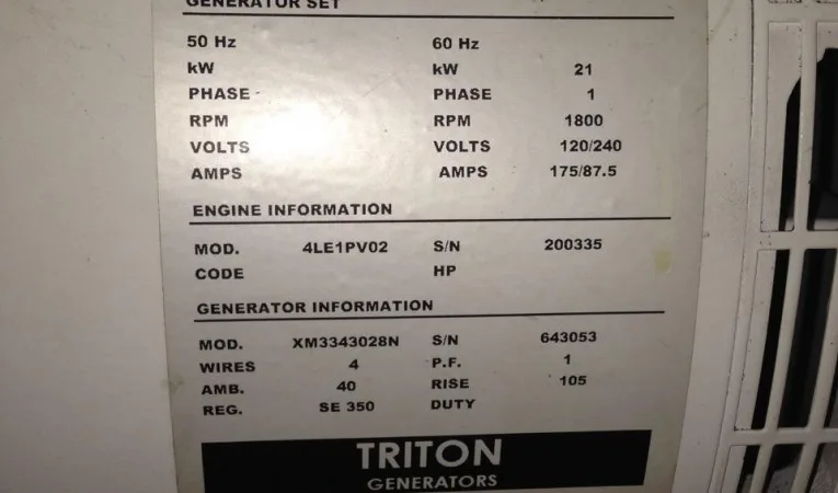 42 Grand Banks 21 KW Generator w/Sound Shield