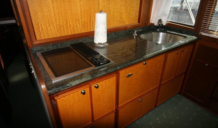 52 Hatteras Galley Forward