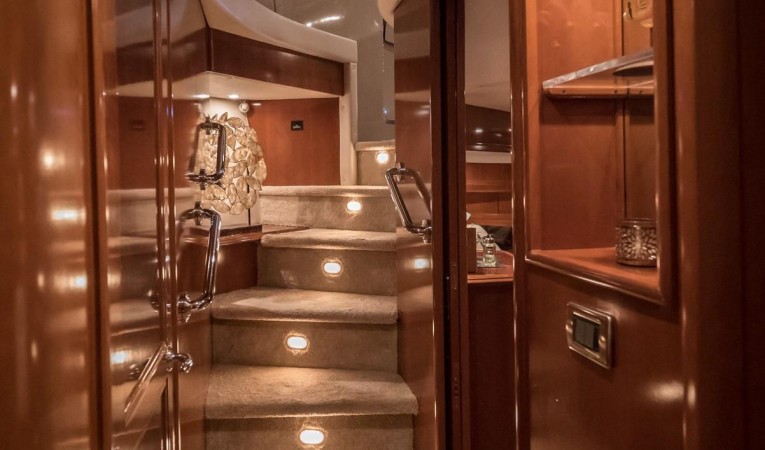 56 Carver Companionway to Staterooms