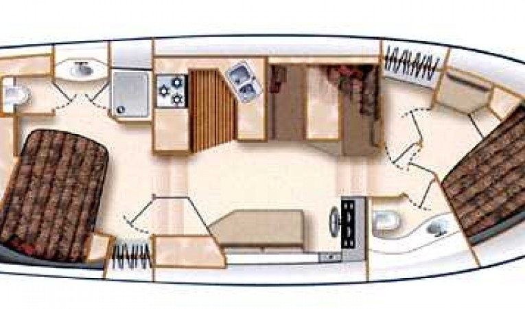 40 Bayliner General layout- Bayliner 4087