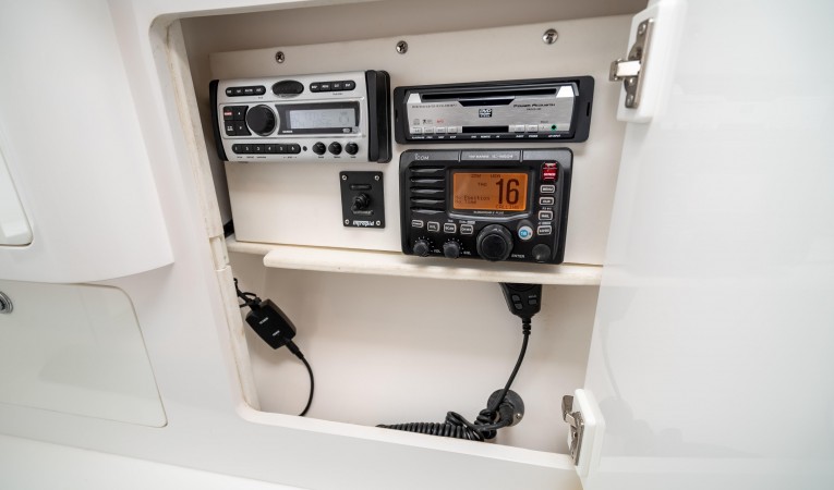 35 Intrepid Stereo, VHF, and DVD Player