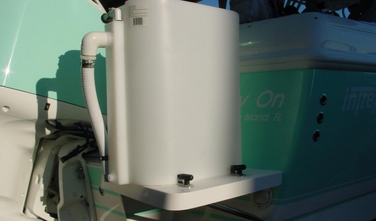 35 Intrepid Removable Baitwell (Old Photo; Currently in Storage)