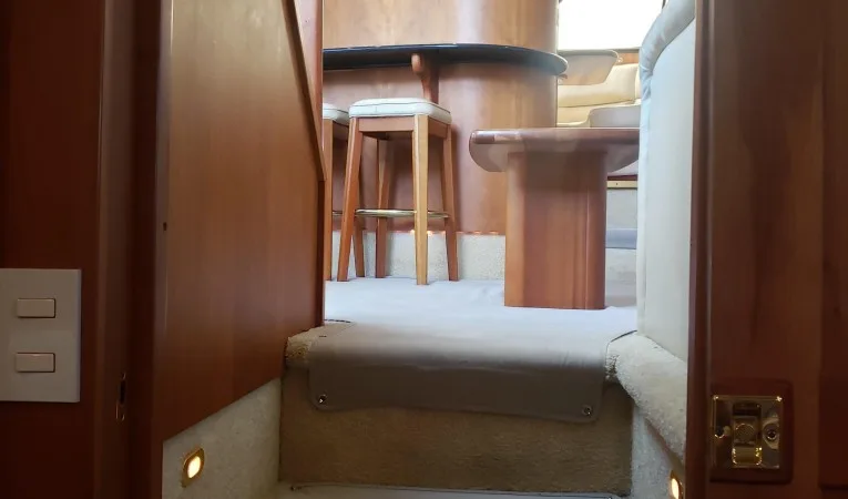 45 Silverton salon looking from master stateroom