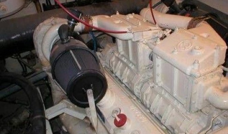 61 Hatteras Port Engine