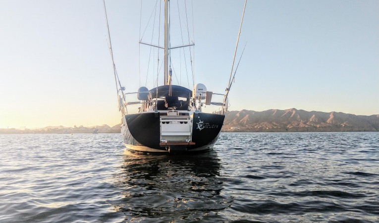57 Beneteau Transom with Platform Down