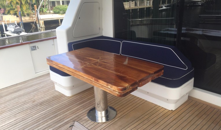 70 Maiora Aft seating with extra large table that folds out