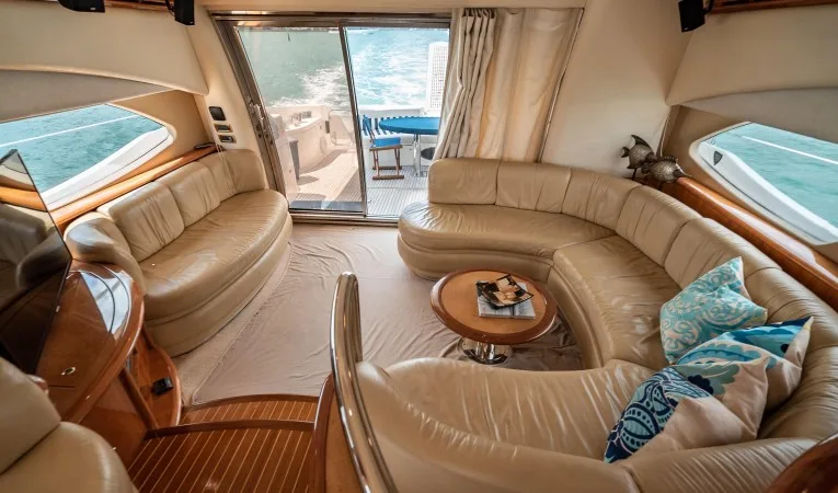 62 Azimut Salon Facing Aft