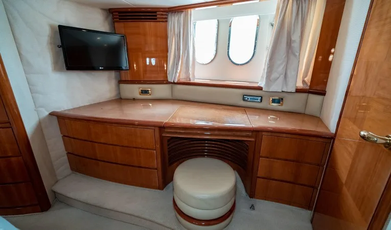 62 Azimut TV and Desk to Stbd