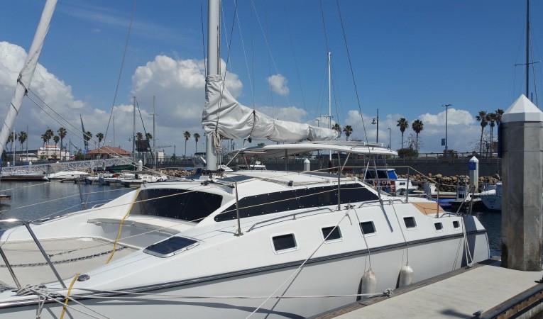 32 PDQ Numerous opening ports and hatches with a hard top.