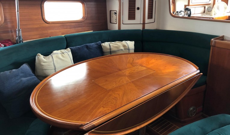 54 Little Harbor Salon dining table and seating