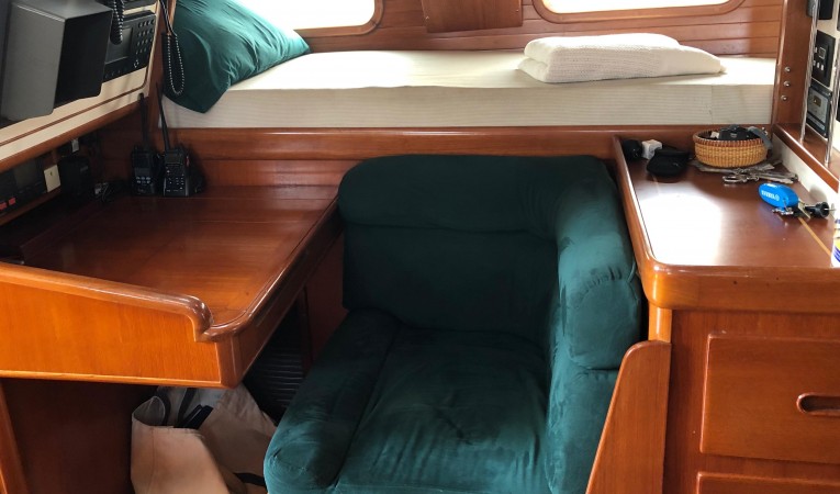 54 Little Harbor Chart table with pilot berth
