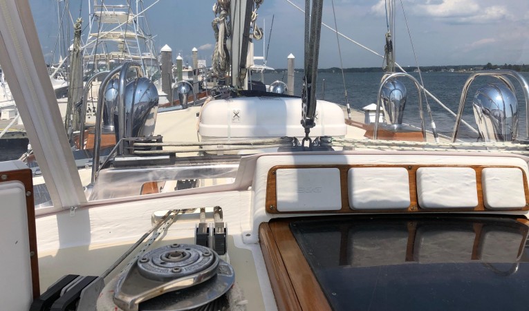 54 Little Harbor View through dodger windows