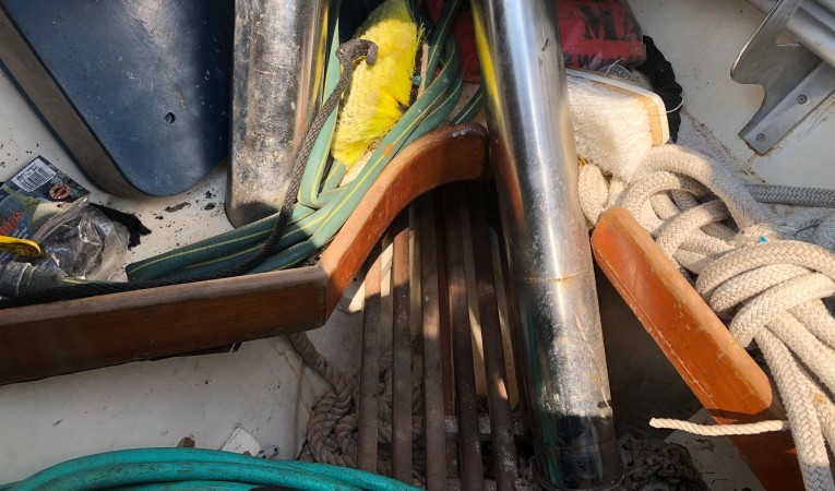 54 Little Harbor Anchor chain hawse pipes