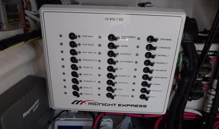 37 Midnight Express Electrical panel