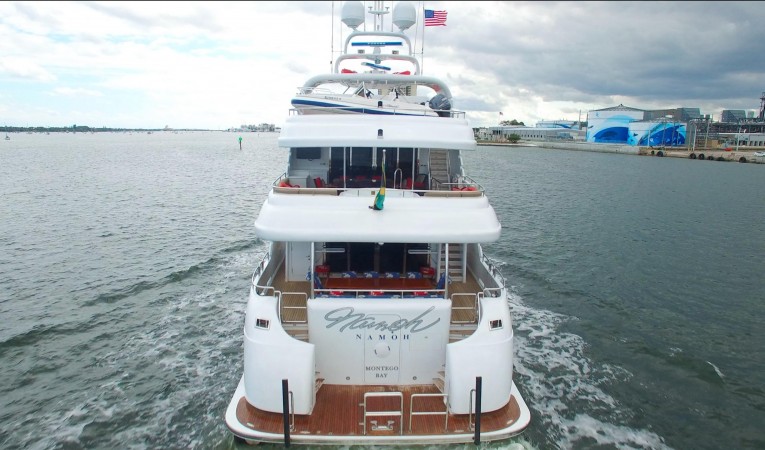 125 Cheoy Lee View of stern and Swim platform