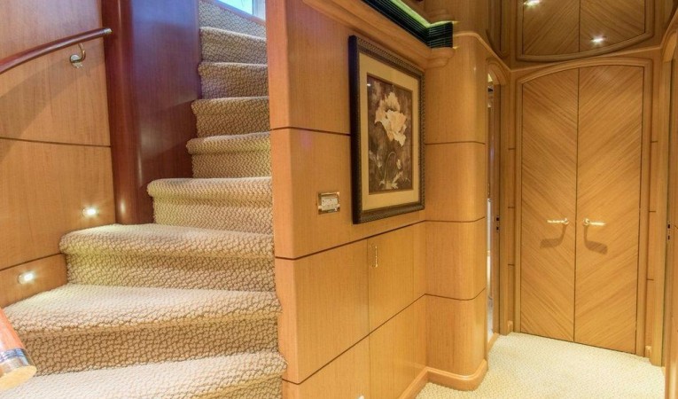 125 Cheoy Lee Lower deck Foyer & Staircase