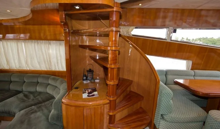65 Azimut Maindeck to Flybridge Stairs