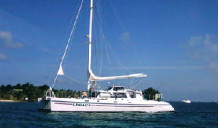 65 Woodwind Kurt Hughes Custom Catamaran Profile