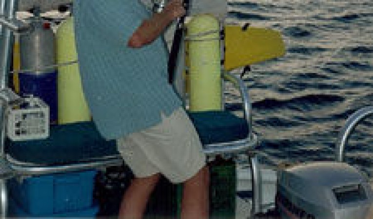 65 Woodwind Kurt Hughes Custom Catamaran Fishing Off Aft Cockpit