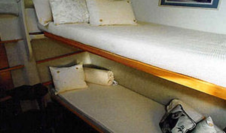 65 Woodwind Kurt Hughes Custom Catamaran Cabin 3