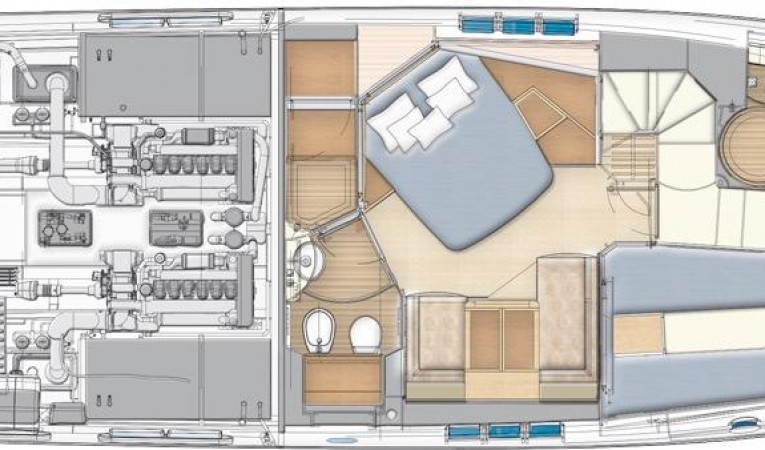 60 Azimut Below Deck Layout
