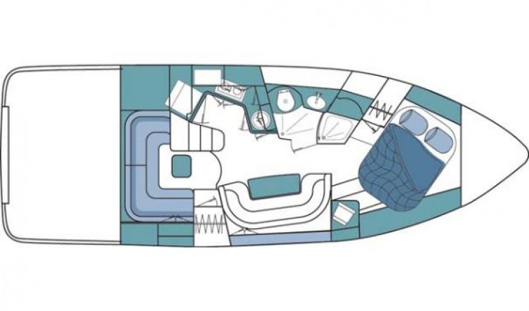 34 Cruisers Yachts Manufacturer Provided Image: Alternate layout.