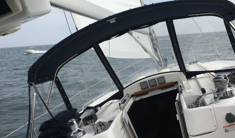 49 Hunter Sailing to Paradise (teak table)