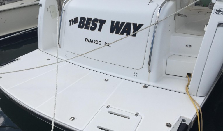 35 Tiara Swim platform and Transom Storage