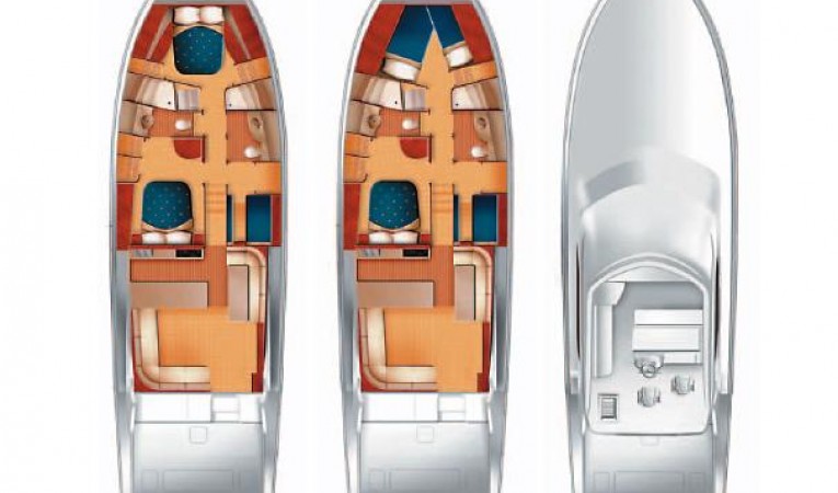 54 Hatteras Manufacturer Provided Image: Cabin Arrangements