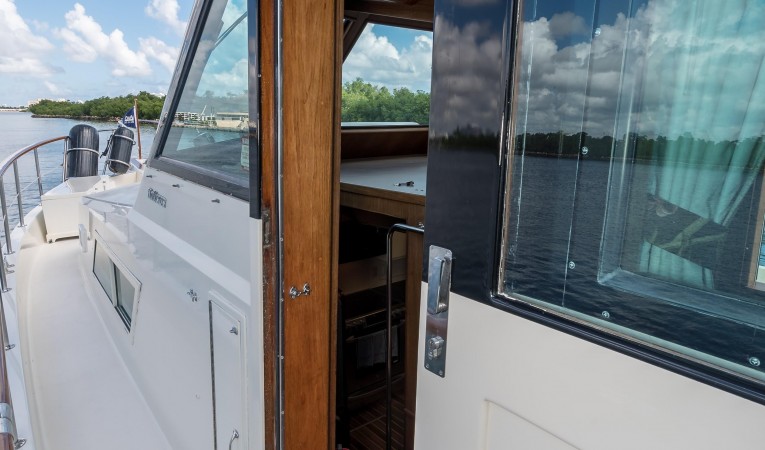 54 Hatteras Bow Access through Port/Stbd Doors