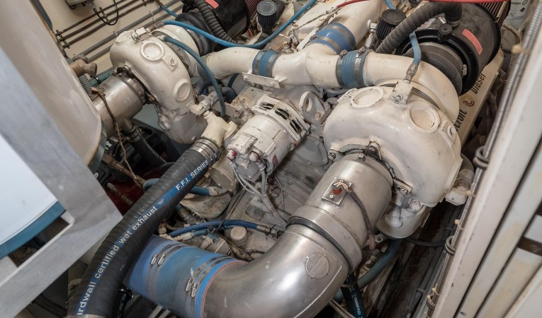 54 Hatteras Port Engine 3