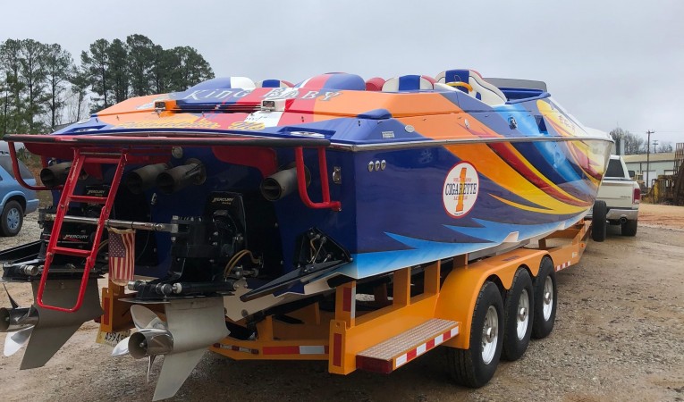 42 Cigarette Stern Profile Starboard Side