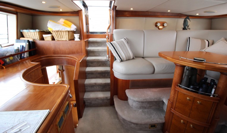103 Westport Pilothouse - Looking Aft to Flybridge Stairs