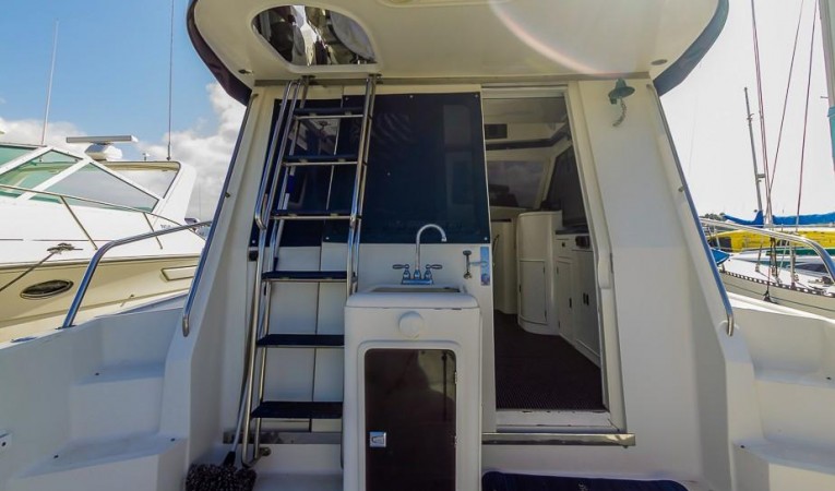 38 Mediterranean Cockpit Forward View