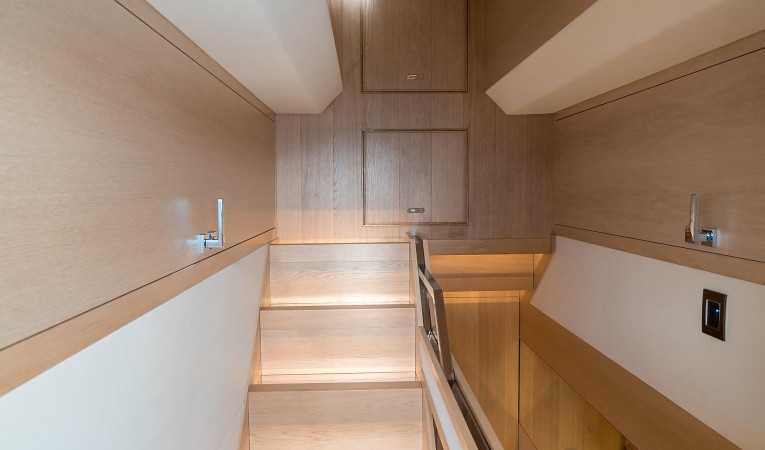 72 Absolute Stairs down to companionway