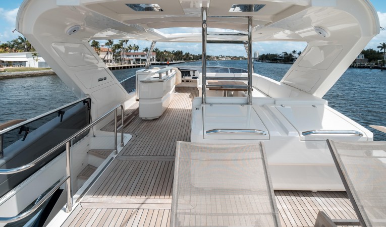 72 Absolute Flybridge Looking Forward