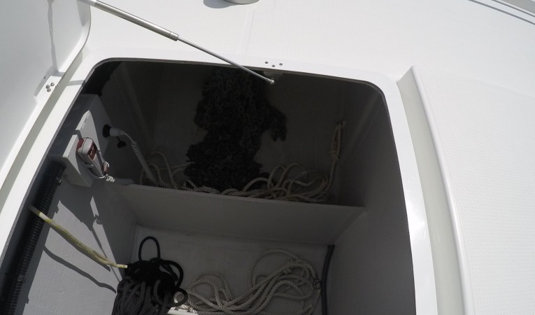 37 Fountaine Pajot Forward Storage and windlass controls