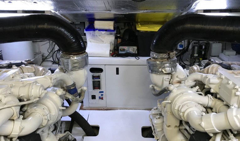 62 Pershing Engine Room