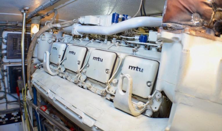 65 Hatteras Engine Room