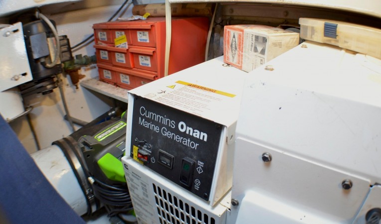 65 Hatteras Engine Room