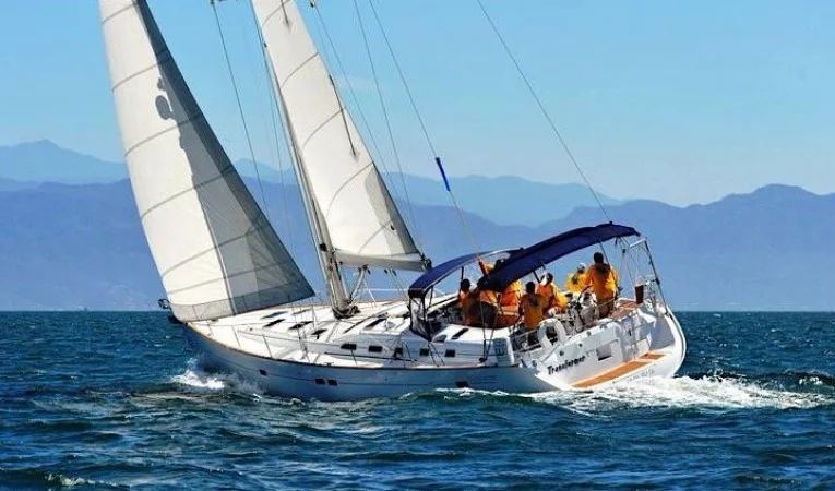 52 Beneteau Sailing Off the Coast