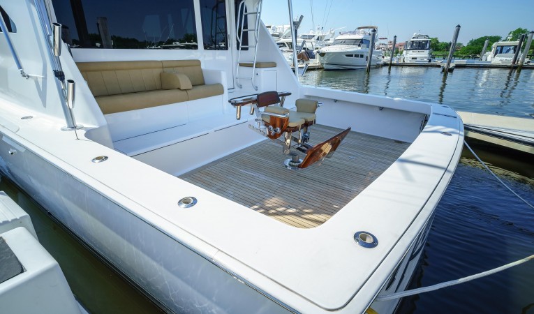 61 Viking Teak Deck and Cockpit