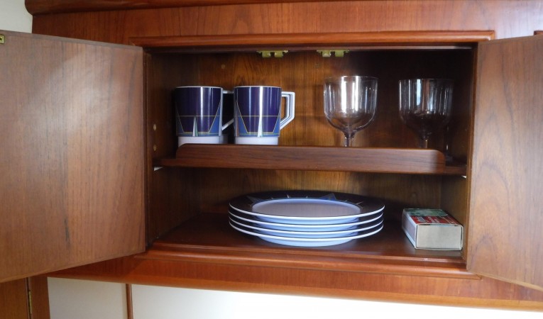 38 Grand Banks Galley storage