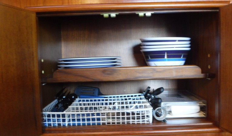 38 Grand Banks Galley storage