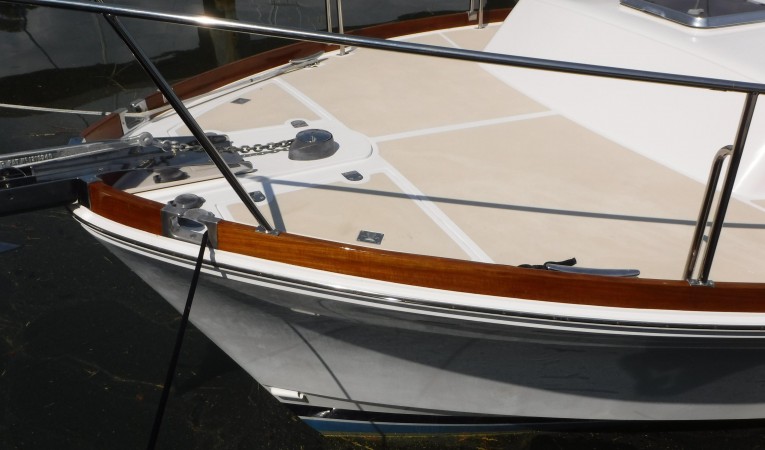 38 Grand Banks Fresh varnish 3/2/16. All hardware removed