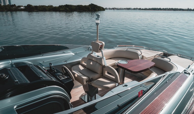 44 Riva Helm Seat with Anchor Light and Side Seats