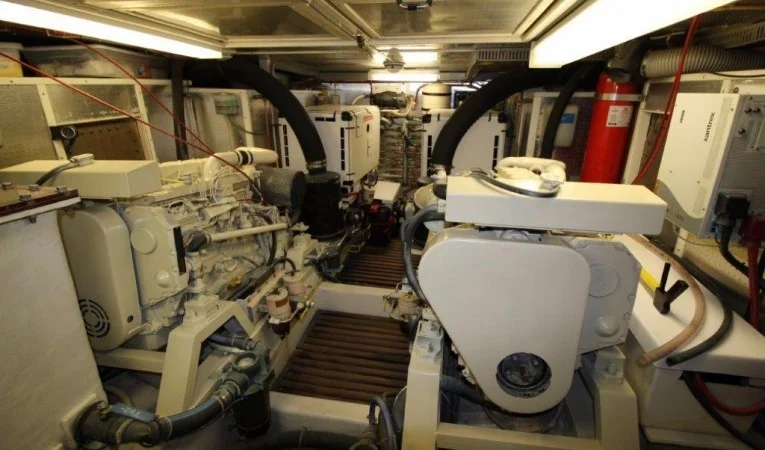 48 DeFever Engine room facing frwd