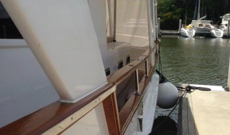 48 DeFever Side Deck Fresh Varnish